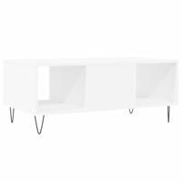 Salontafel 90x50x36,5 cm bewerkt hout wit - thumbnail