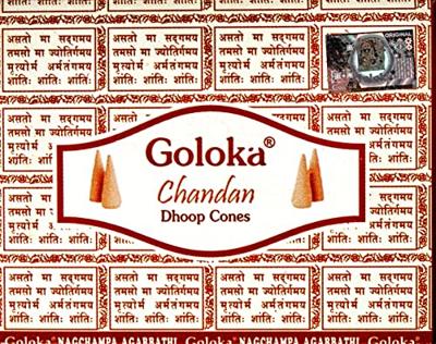 Goloka Wierook Kegel Chandan (12 pakjes) Goloka Wierook Kegel Chandan (12 pakjes)