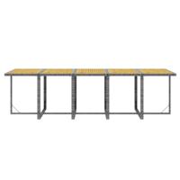 15-delige Tuinset met kussens poly rattan grijs - thumbnail