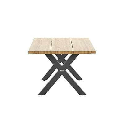 Zeus dining tafel 180x100 carbon black/teak look/X-stijl Garden Impressions - Garden impressions Zeus dining tafel 180x100 carbon black/teak look/X-stijl Garden Impressions - Garden impressions