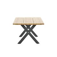 Zeus dining tafel 180x100 carbon black/teak look/X-stijl Garden Impressions - Garden impressions - thumbnail