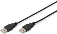 DIGITUS USB 3.2 Gen1 aansluitkabel - 1.8 m - USB A (St) naar USB B (Bu) - 5 Gbps - Verbindingskabel - Blister - Zwart - thumbnail