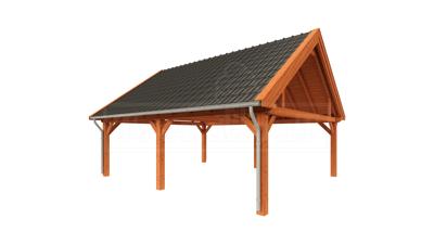 Trendhout Overkapping Zadeldak XXL 785x700 cm- Zadeldak- Onbehandeld lariks Douglas hout- Trendhout Trendhout Overkapping Zadeldak XXL 785x700 cm- Zadeldak- Onbehandeld lariks Douglas hout- Trendhout