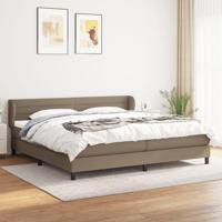 Boxspring met matras stof taupe 200x200 cm - thumbnail