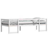 Kinderbedframe massief grenenhout wit 90x190 cm - thumbnail