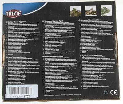 TRIXIE REPTILAND THERMOMETER / HYGROSTAAT DIGITAAL 3 SCHAKELINGEN 16X4 CM