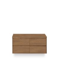 Porto Badmeubelset 120 cm - 4 laden Honey - Wastafel Bovenblad Honey - thumbnail