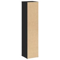 Badkamerkast met rolhouder 20,5x20x90 cm zwart - thumbnail