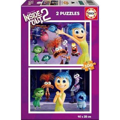Puzzel 2x100P vice et versa (binnenstebuiten) EDUCA paars