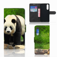 Huawei P30 Telefoonhoesje met Pasjes Panda - thumbnail