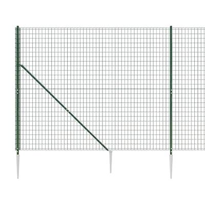 Draadgaashek met grondankers 2,2x10 m groen - thumbnail