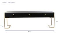 Hoofdtafel DKD Home Decor 150 x 36 x 48 cm Metaal Hout Aluminium - thumbnail