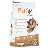 Purly Organic klontvormende houtvezel kattenbakvulling 10 liter - thumbnail