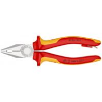 Knipex Combinatietang | lengte 180 mm | meercomponenten mantels | verchroomd VDE | 1 stuk - 03 06 180 T - 03 06 180 T - thumbnail