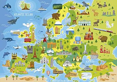 Puzzel van 150 stukjes Europa EDUCA bunt Puzzel van 150 stukjes Europa EDUCA bunt