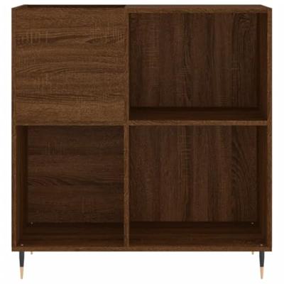 Platenkast 84,5x38x89 cm bewerkt hout bruin eikenkleur