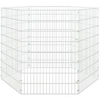 Dierenverblijf 6 panelen 54x80 cm gegalvaniseerd ijzer - thumbnail