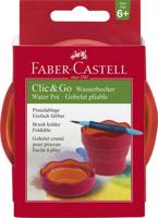 Faber Castell Watercup Clic & Go - roze / oranje - thumbnail
