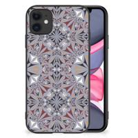 iPhone 11 Marmeren Print Telefoonhoesje Flower Tiles - thumbnail