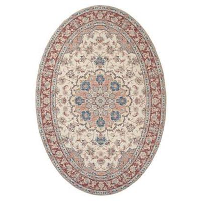 Heritaged Buitenkleed ovaal Vintage - Valenca Nova crème|rood - Heritaged Buitenkleed ovaal Vintage - Valenca Nova crème|rood -