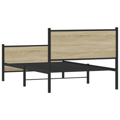 Bedframe zonder matras metaal sonoma eikenkleurig 140x190 cm