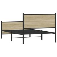 Bedframe zonder matras metaal sonoma eikenkleurig 107x203 cm - thumbnail