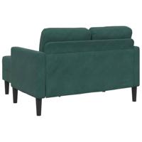 2-zitsbank met chaise L-vorm donkergroen 125 cm fluweel - thumbnail