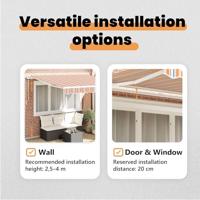 VidaXL Inklapbaar zonnescherm multikleur 300 x 250 cm stof - thumbnail