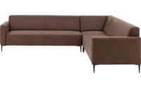 Goossens Bank Key West bruin, micro leer, 3-zits, modern design - thumbnail