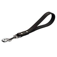 Beeztees hondenriem, kort, leer, zwart, 40 x 1,8 cm - thumbnail