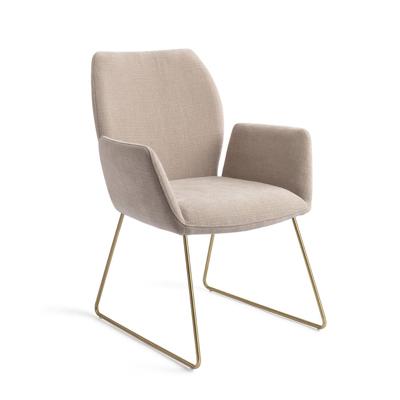 Jesper Home Misaki eetkamerstoel Sand Strand slide gold