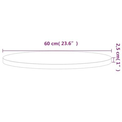 Tafelblad rond 60x2,5 cm massief beukenhout - thumbnail