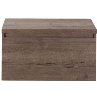 Frozen Badmeubelset 80 cm - Greeplijst in Kleur - Inclusief Wastafelbovenblad Tabacco