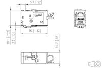 Metz Connect 130B11-25-E RJ45-inbouwmodule E-Dat, Module-steekprofiel 1 stuk(s) - thumbnail