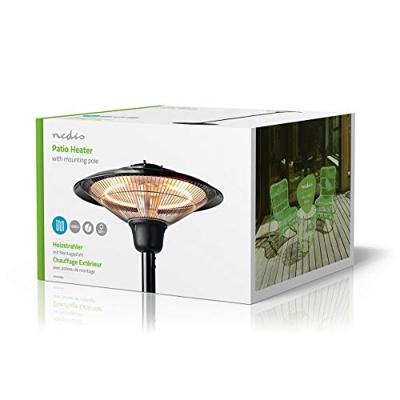 Nedis HTPA15EBK Terrasverwarmer Met Paal 200 Cm 1500 W Ip34
