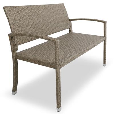 Polyrattan Tuinbank Crème-Beige 122x87x60cm