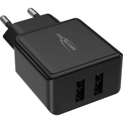 Ansmann HomeCharger HC212 USB-oplader 12 W 2x USB-A Zwart Binnen