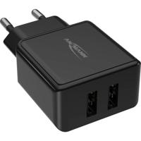 Ansmann HomeCharger HC212 USB-oplader 12 W 2x USB-A Zwart Binnen - thumbnail