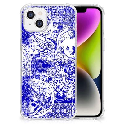 Extreme Case iPhone 14 Angel Skull Blauw Extreme Case iPhone 14 Angel Skull Blauw