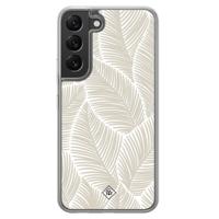 Samsung Galaxy S22 hybride hoesje - Palmy leaves beige - thumbnail