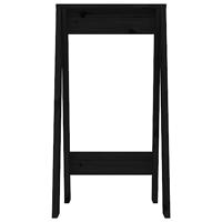 Krukken 2 st 40x40x75 cm massief grenenhout zwart - thumbnail