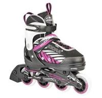 Hudora Inline Skates 29-32 Zwart/Roze - thumbnail