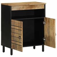Dressoir 60x33,5x75 cm massief ruw mangohout - thumbnail