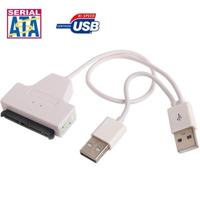 USB 2.0 naar 7 + 15 Pin 22Pin SATA Data Kabel Converter Adapter voor 2 5 Inch harde schijf HDD met USB Power Kabelwit - thumbnail