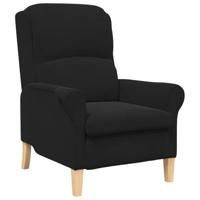 Fauteuil Zwart 76 x 94 x 102 cm Fluweel - thumbnail