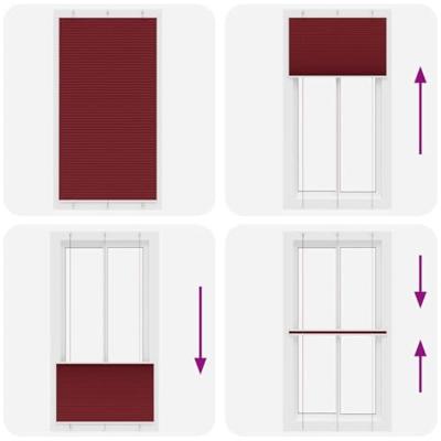 Pliss rolgordijn 110x200cm stofbreedte 109,4cm bordeauxrood Pliss rolgordijn 110x200cm stofbreedte 109,4cm bordeauxrood