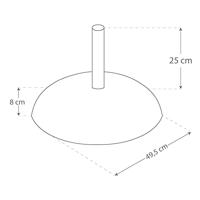 Parasolvoet Colorbaby 25 kg Zwart Staal Cement - thumbnail