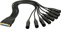 D&apos;Addario PW-XLRMB-01 DB25 Female - XLR Male Modulaire breakout-kabel - thumbnail