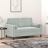 VidaXL Sierkussens 2 st 15x50 cm fluweel lichtgrijs - thumbnail