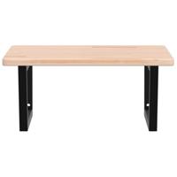 Badkamer wandschap staal en massief eikenhout - thumbnail